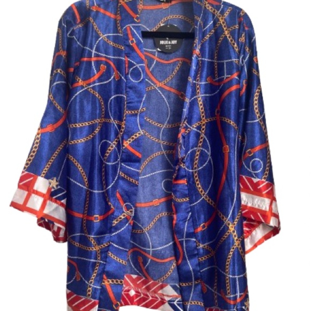 Bold & Joy Women's Blue Kimono Top